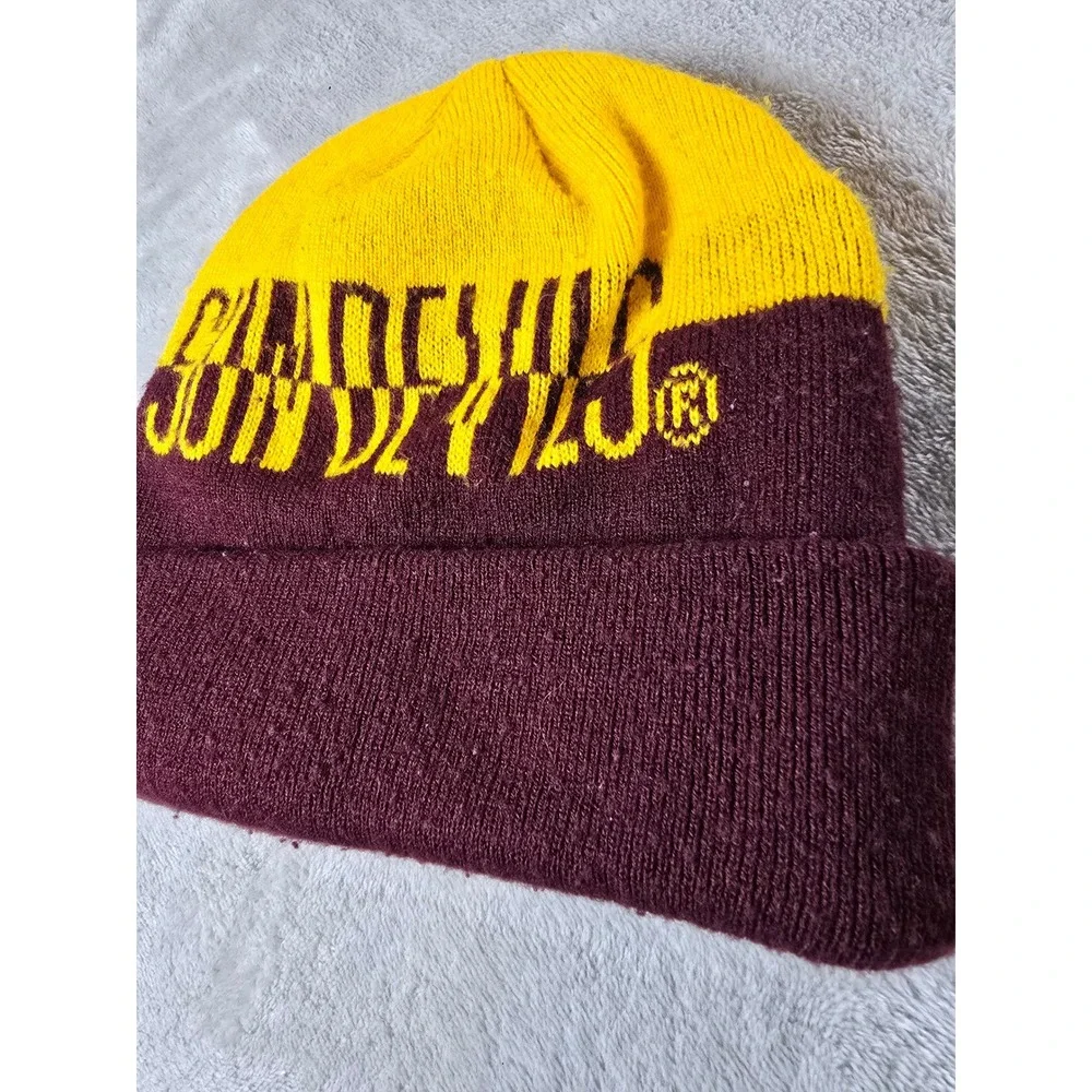 Adidas Arizona State Sun Devils Beanie Hat Knit Cap Gold Maroon One Size Pilling